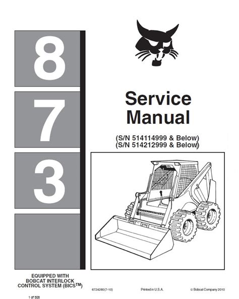 bobcat 873 manual pdf